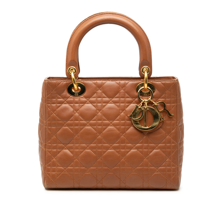 Dior Medium Cuir d'agneau Cannage Lady Dior