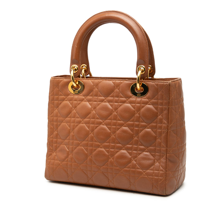 Dior Medium Cuir d'agneau Cannage Lady Dior