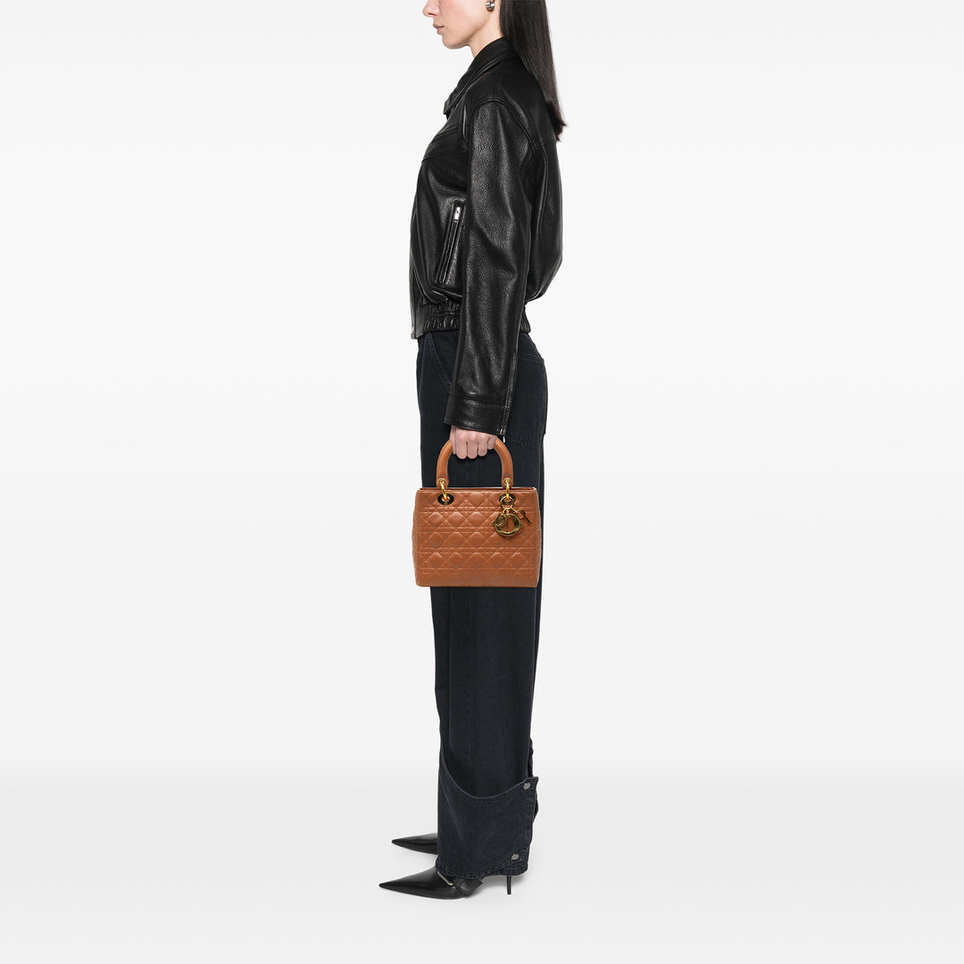 Dior Medium Cuir d'agneau Cannage Lady Dior