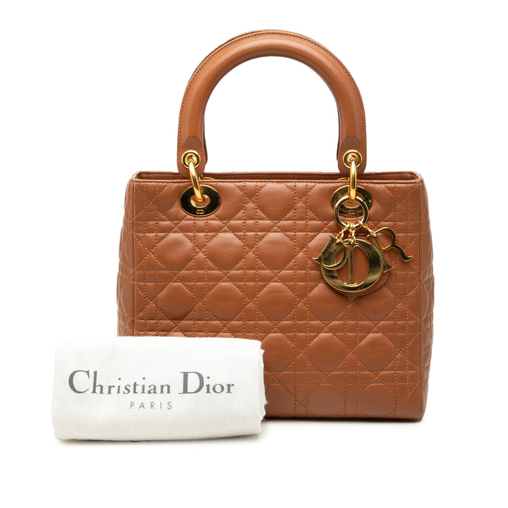 Dior Medium Cuir d'agneau Cannage Lady Dior