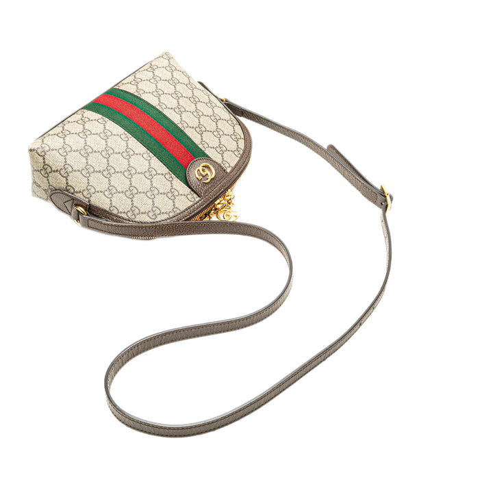 Small GG Supreme Ophidia Dome Crossbody Brown - Gaby Paris