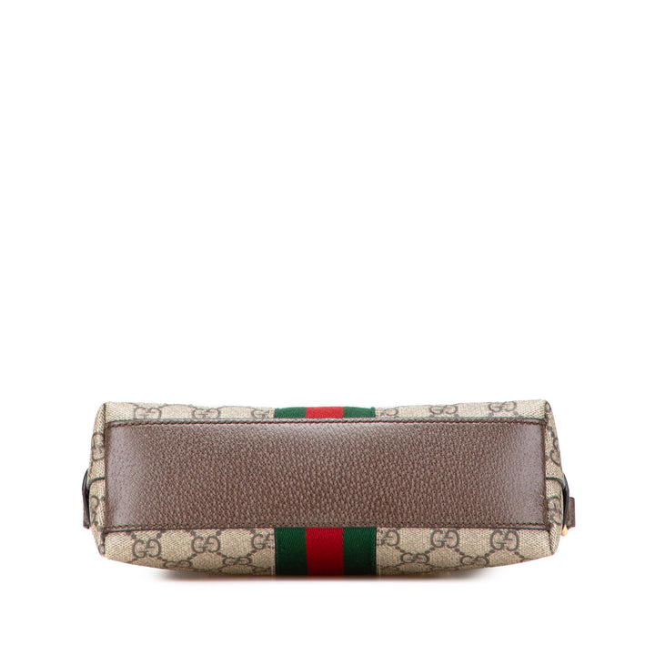 Small GG Supreme Ophidia Dome Crossbody Brown - Gaby Paris