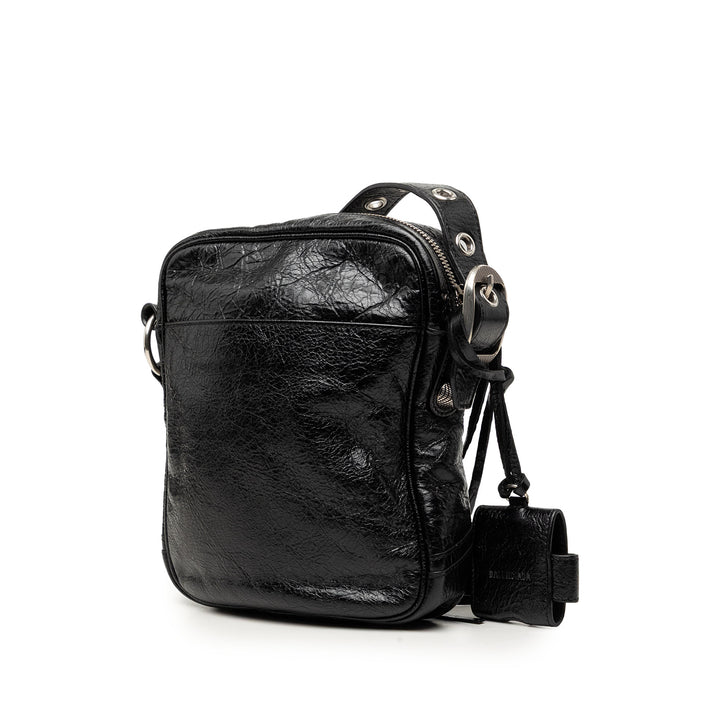 Balenciaga Cuir d’agneau Motocross Le Cagole Messenger Sac