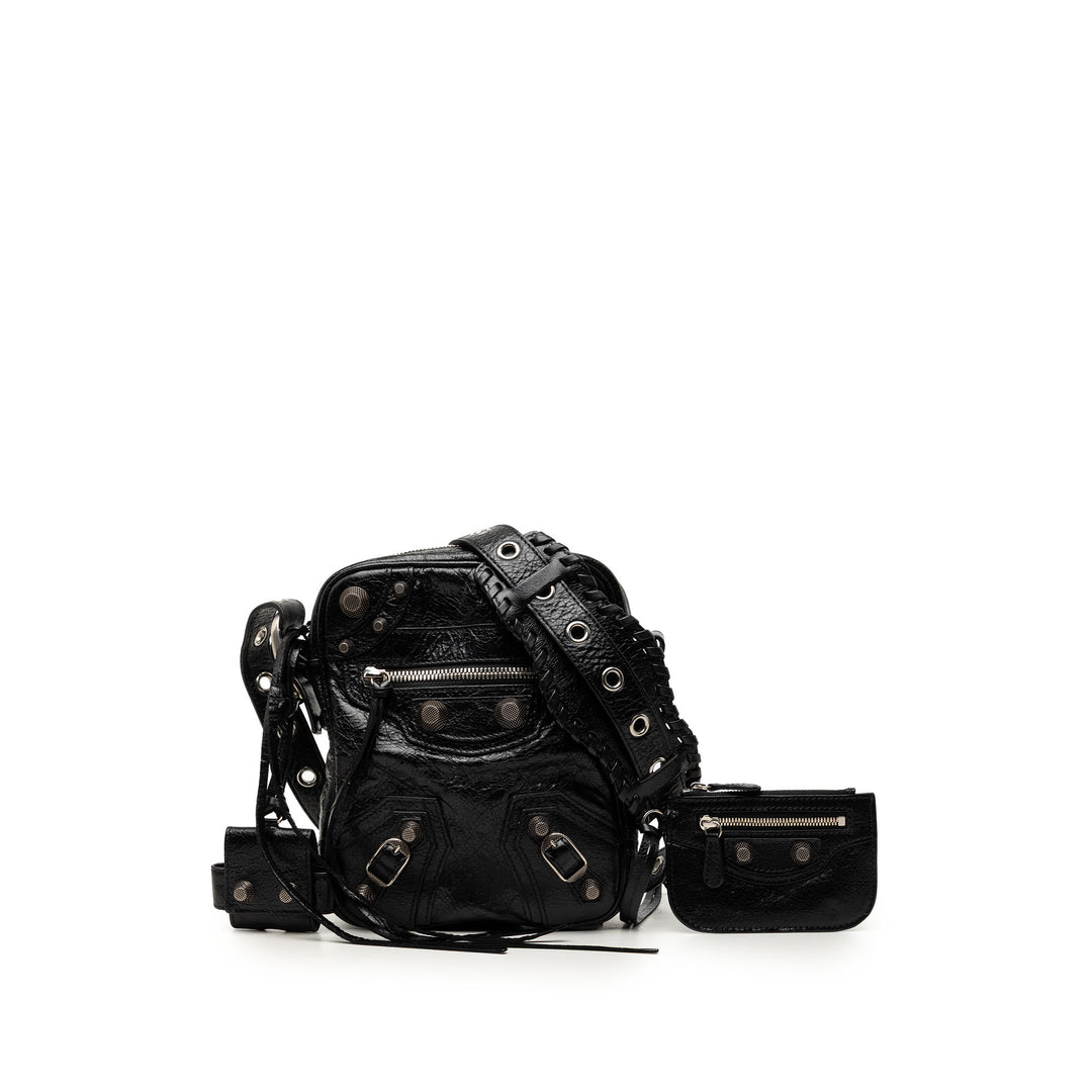 Balenciaga Cuir d’agneau Motocross Le Cagole Messenger Sac
