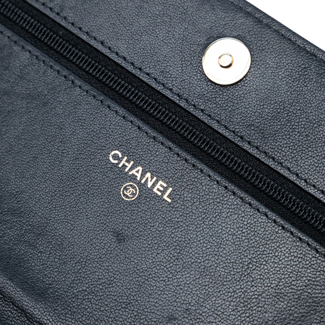 Chanel Chevron Sheepskin Mademoiselle Vintage Wallet on Chain Noir – GABY PARIS Authentique