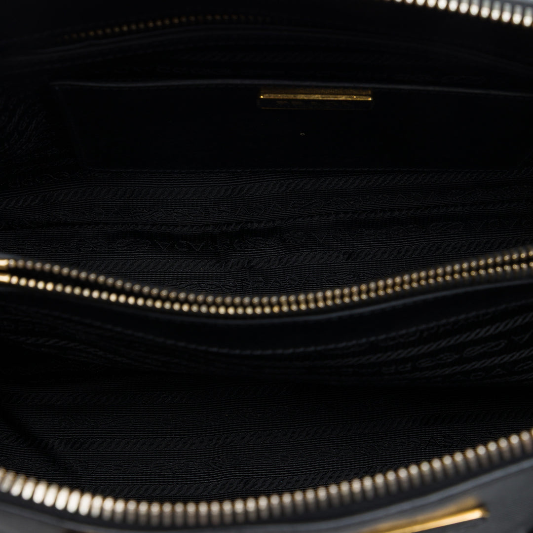 Lux Promenade Sac Moyen Saffiano Noir