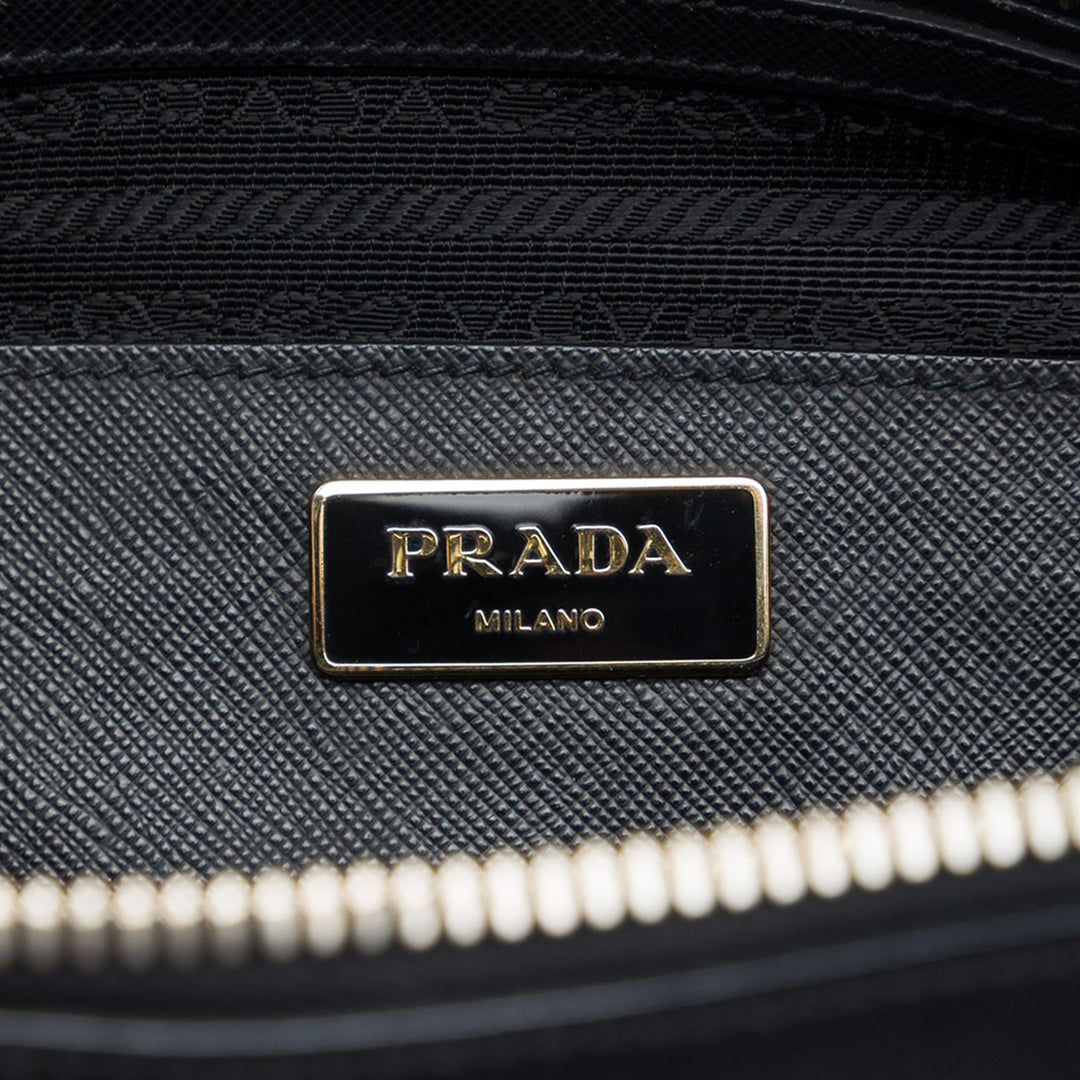 Lux Promenade Sac Moyen Saffiano Noir