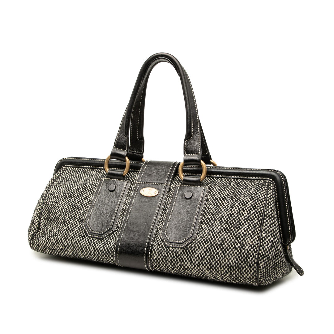 Ella Sac structuré Tweed Noir
