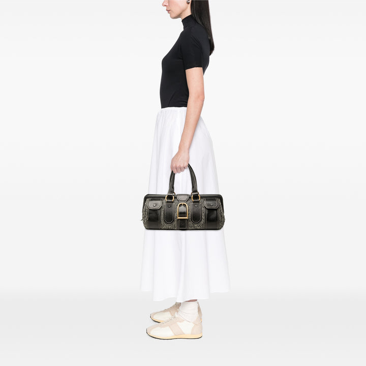 Ella Sac structuré Tweed Noir