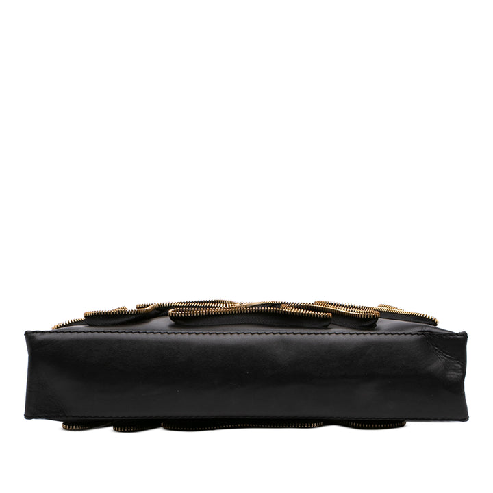 Faux Cavendish Zipper Pochette nappa Noir