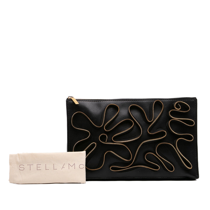 Faux Cavendish Zipper Pochette nappa Noir