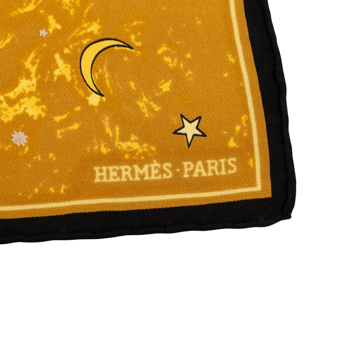 Annee des Etoiles Poche Carré Foulard 45 Jaune