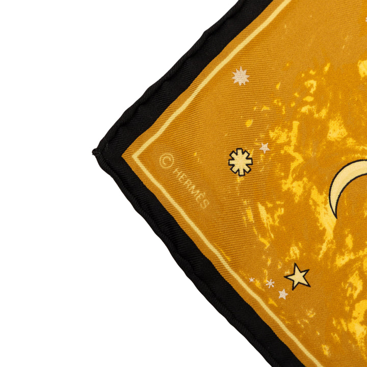 Annee des Etoiles Poche Carré Foulard 45 Jaune