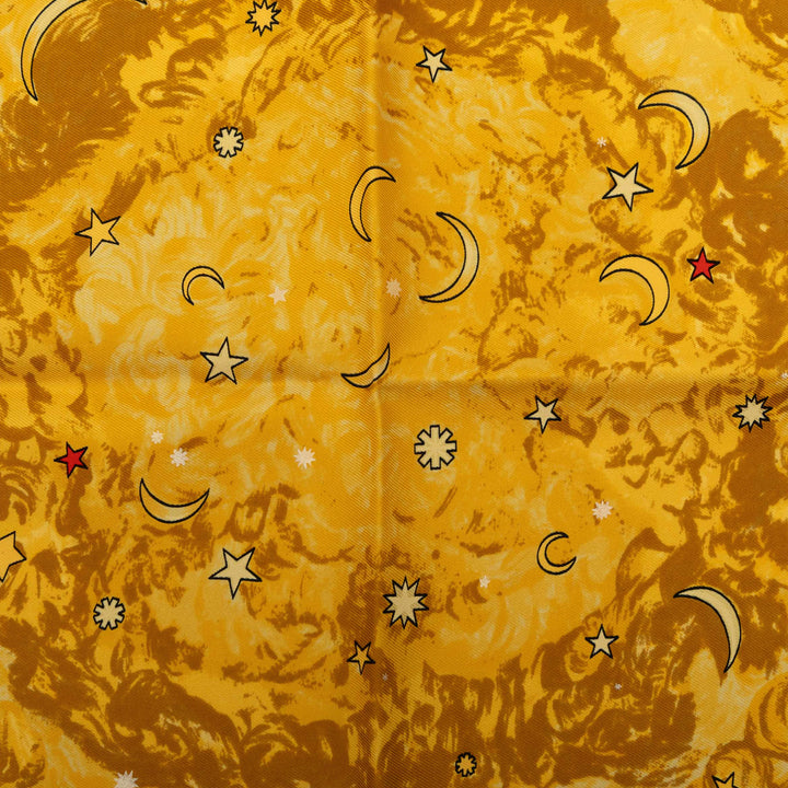 Annee des Etoiles Poche Carré Foulard 45 Jaune