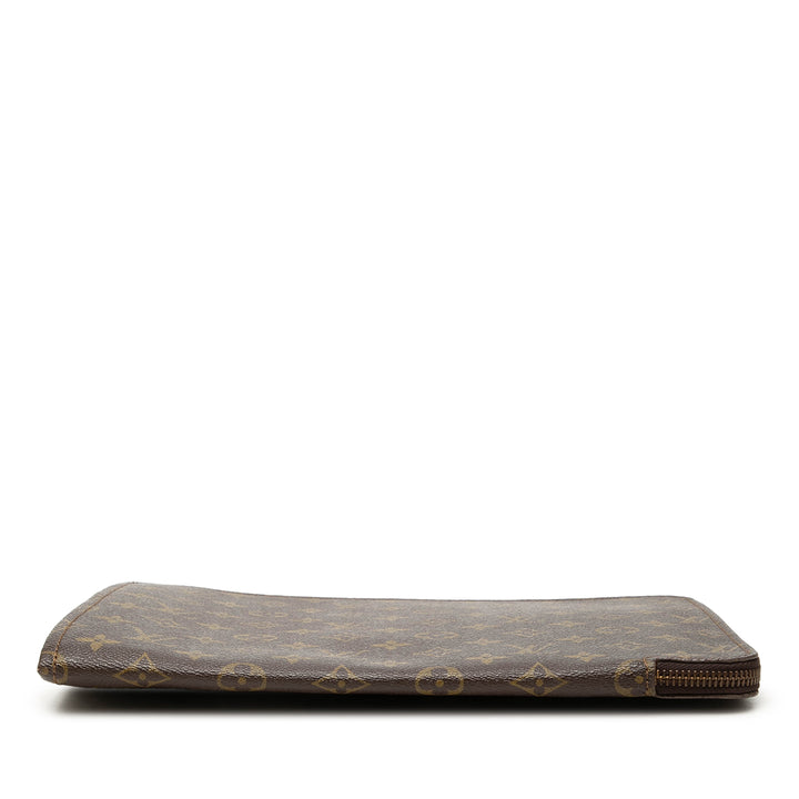 Louis Vuitton Poche Documents Portfolio 30 Monogram Marron – vue 3 – GABY PARIS