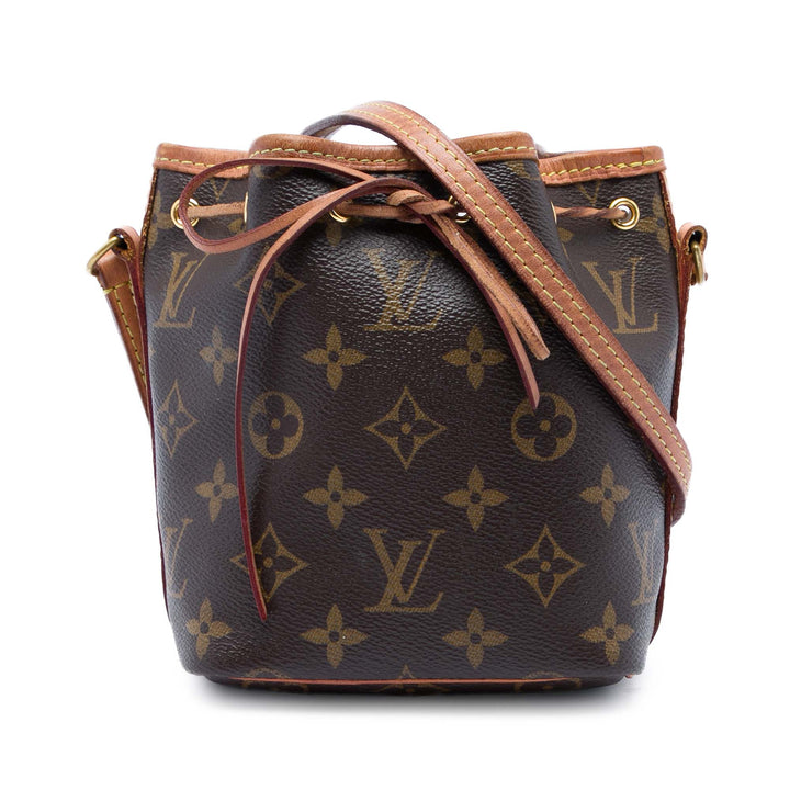 Louis Vuitton Noe Nano Monogram Marron – vue principale – GABY PARIS