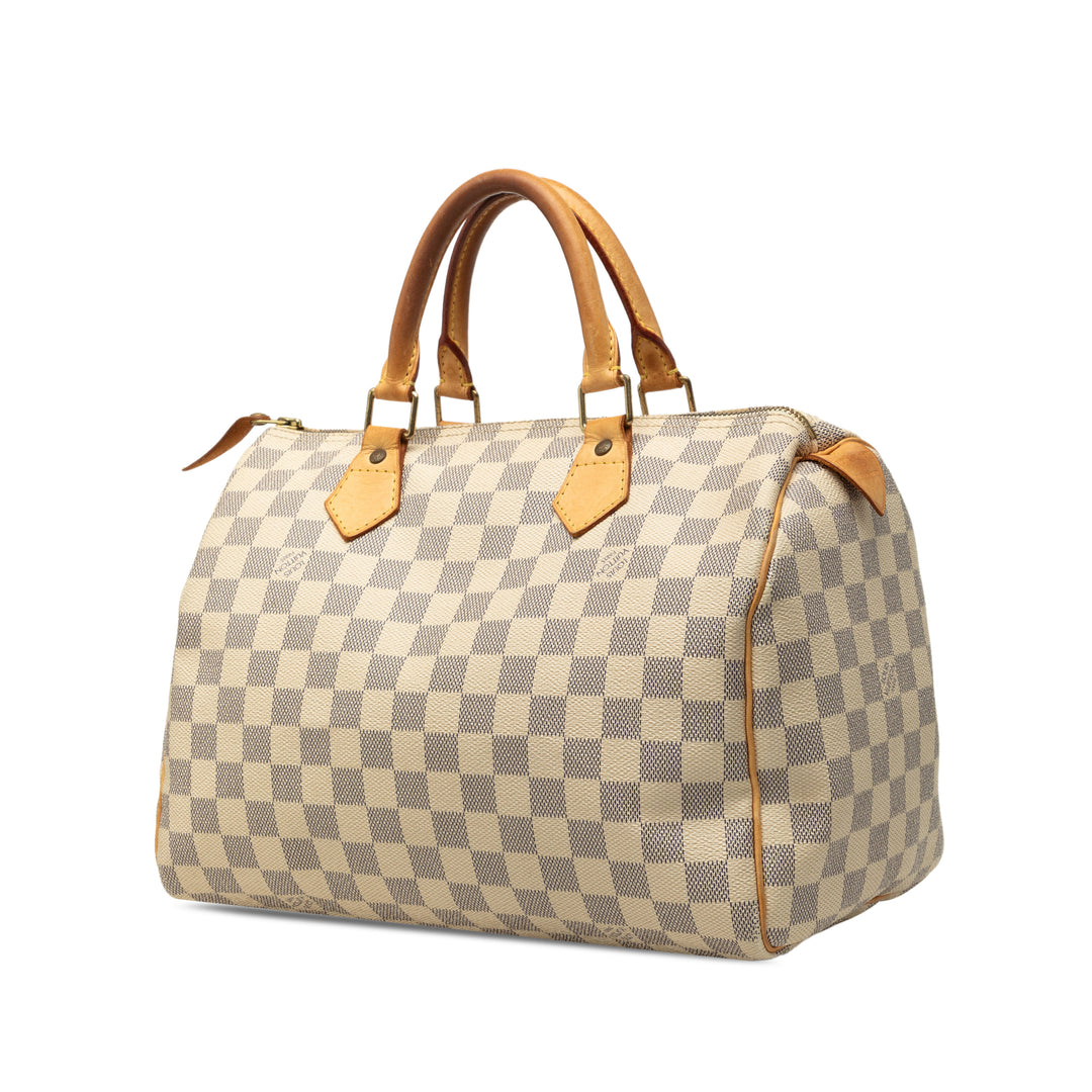 Louis Vuitton Speedy 30 Damier Azur Blanc