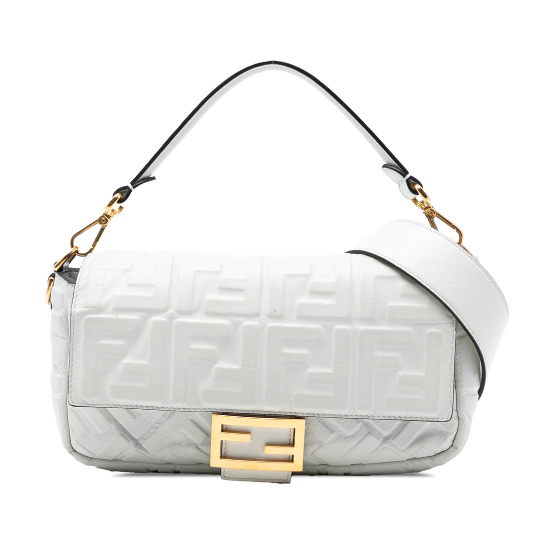 Fendi Zucca embossé Cuir Baguette Sac