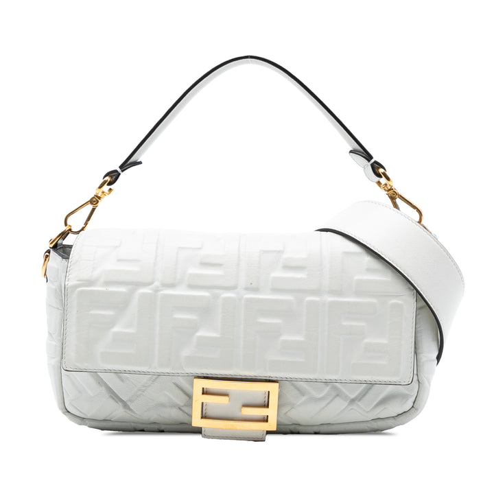 Fendi Zucca embossé Cuir Baguette Sac