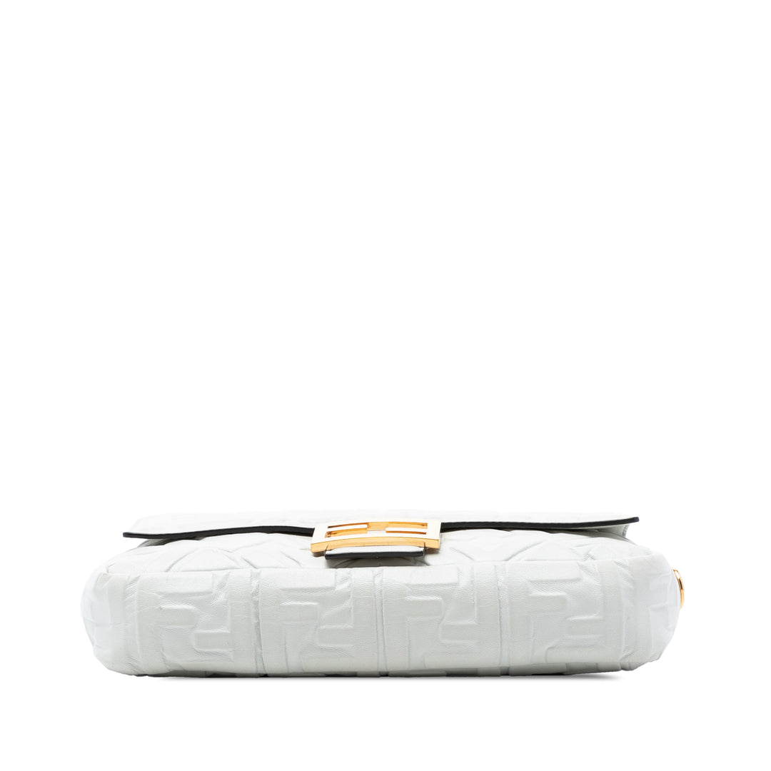 Fendi Zucca embossé Cuir Baguette Sac