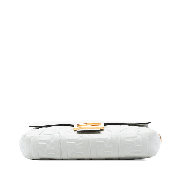 Fendi Zucca embossé Cuir Baguette Sac