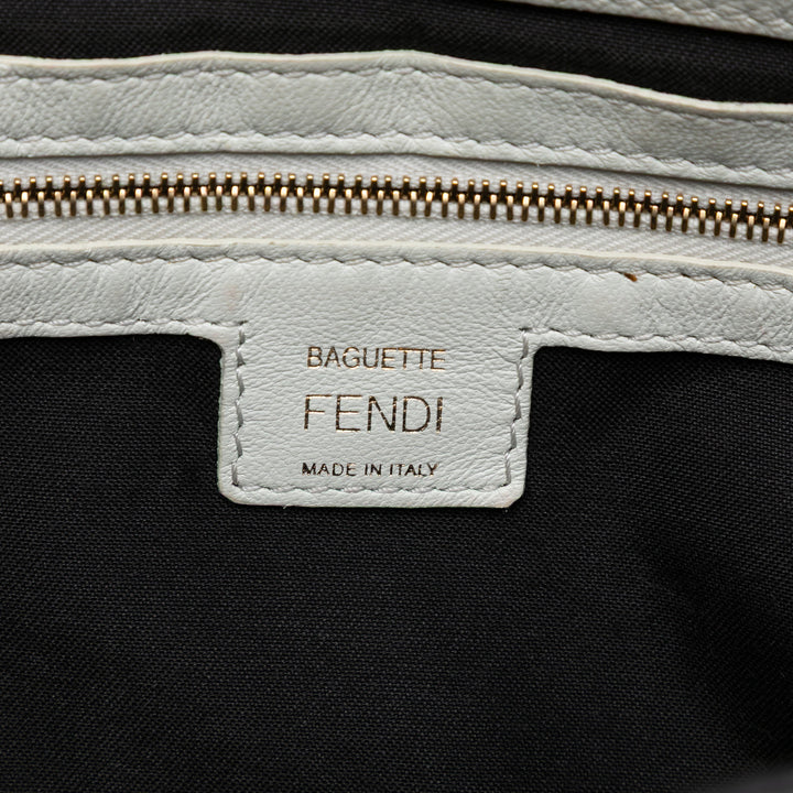 Fendi Zucca embossé Cuir Baguette Sac