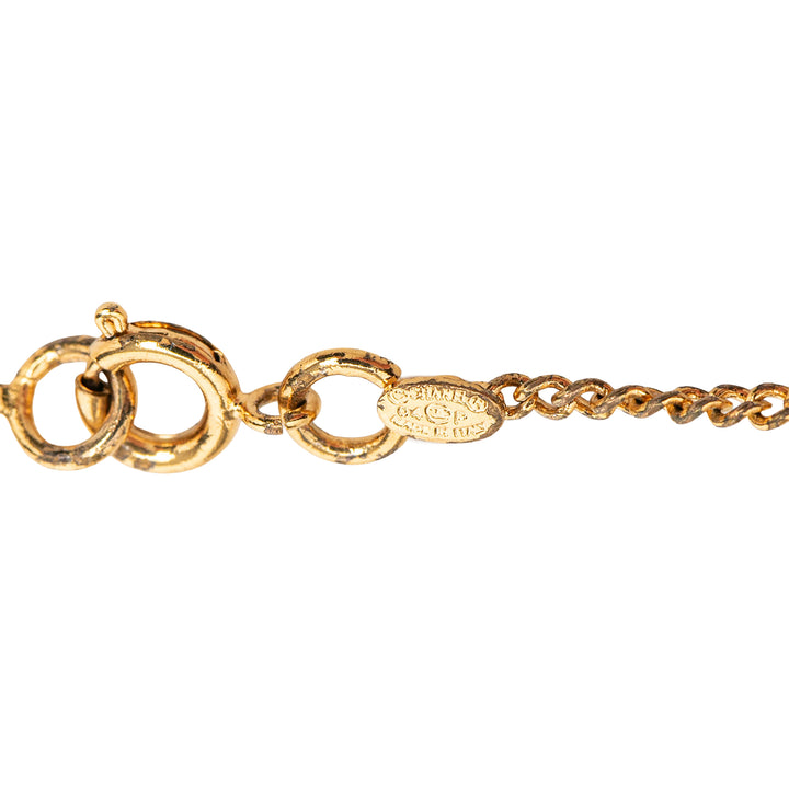 CC plaqué et Heart Pendant Collier Doré