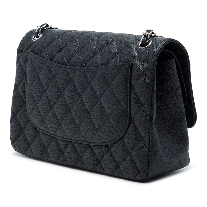 Chanel Sac porté épaule Classic Double rabat Jumbo Cuir caviar Noir – vue 2 – GABY PARIS