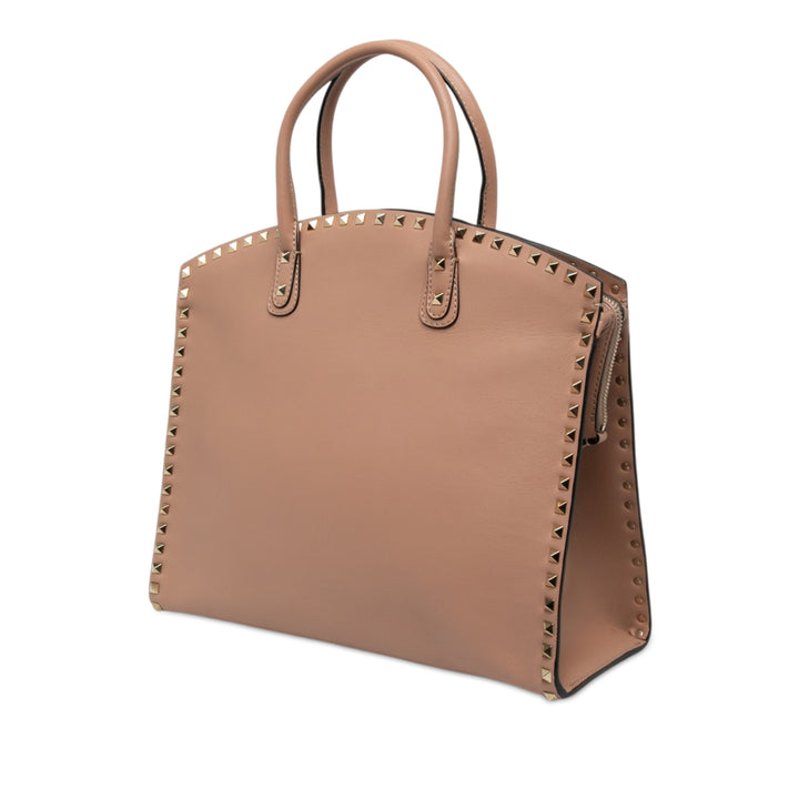 Valentino Cabas Rockstud Dôme Marron – vue 2 – GABY PARIS