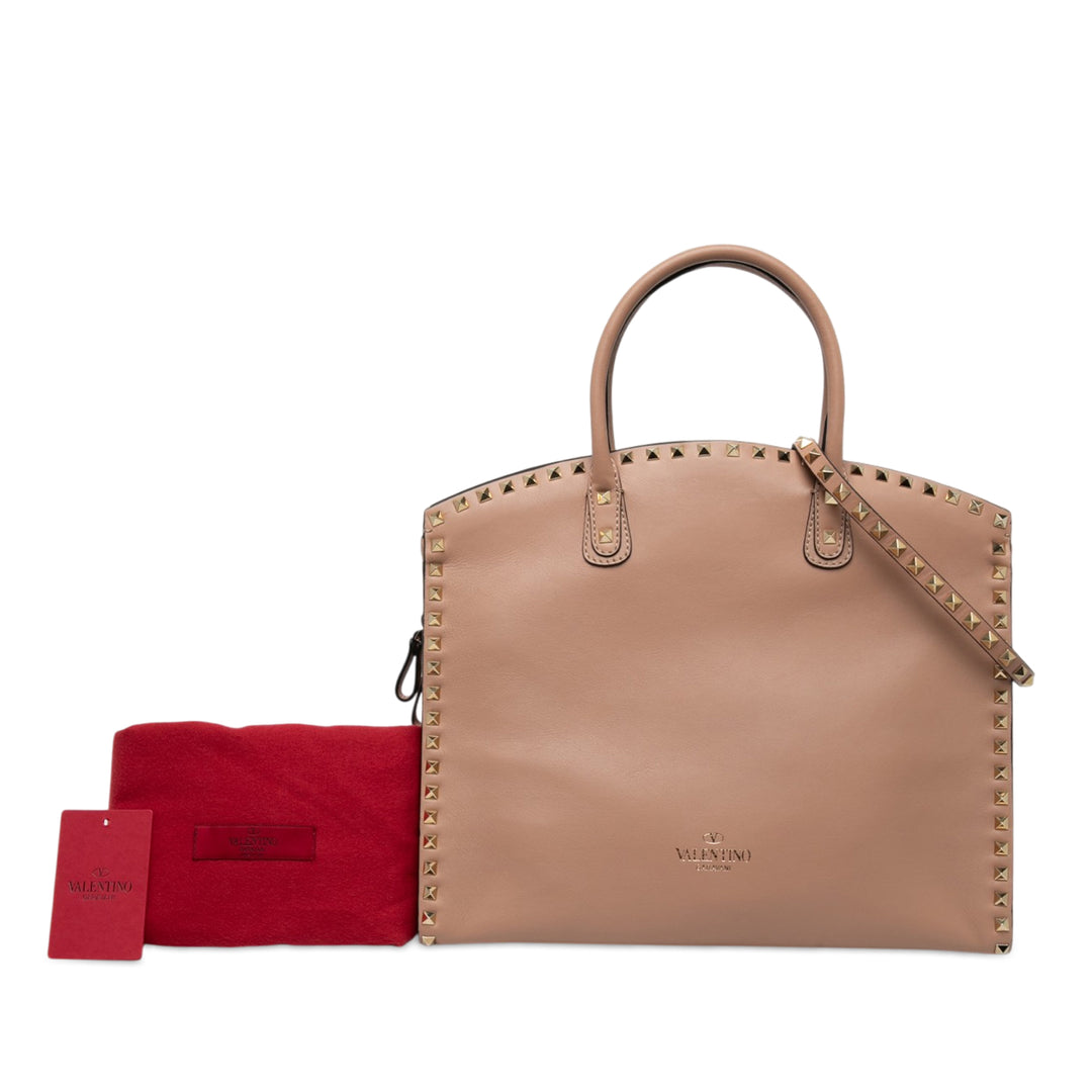 Valentino Cabas Rockstud Dôme Marron – vue 6 – GABY PARIS