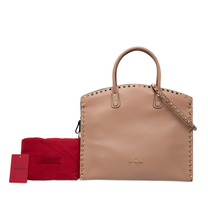 Valentino Cabas Rockstud Dôme Marron – vue 6 – GABY PARIS
