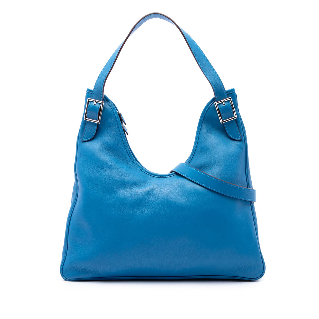 Hermès Sac à main Massai Cut 40 Swift Bleu – vue principale – GABY PARIS