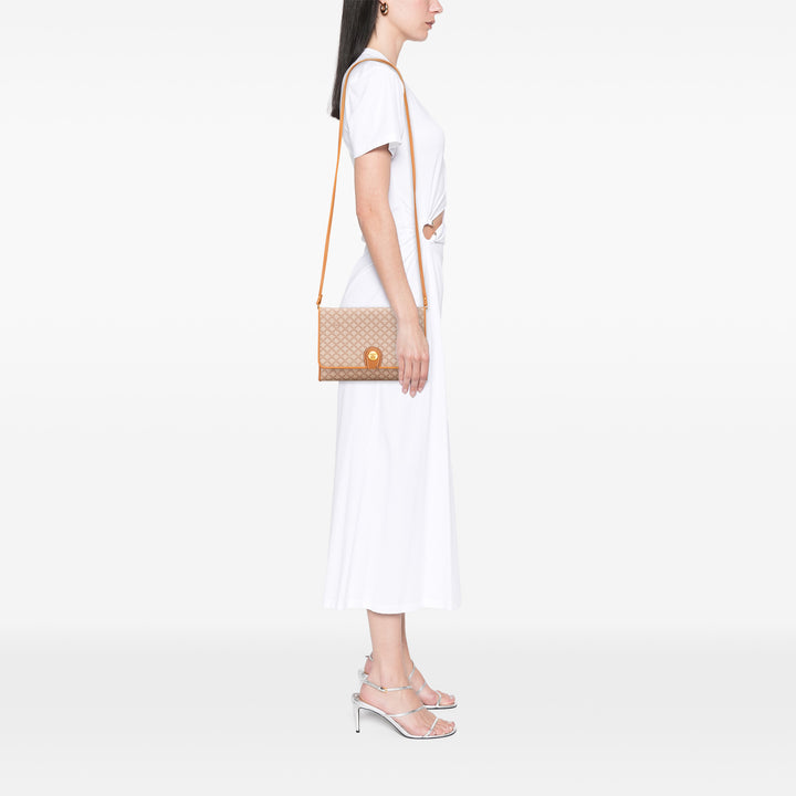 Celine Macadam Coated Toile Sac porté croisé Marron