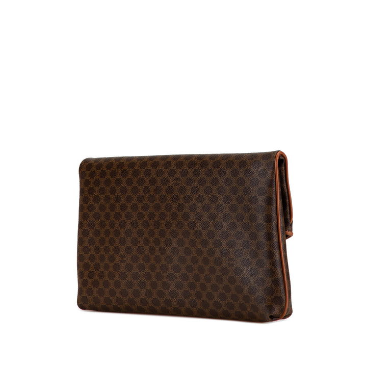 Macadam Coated Canvas Clutch Brown - Gaby Paris