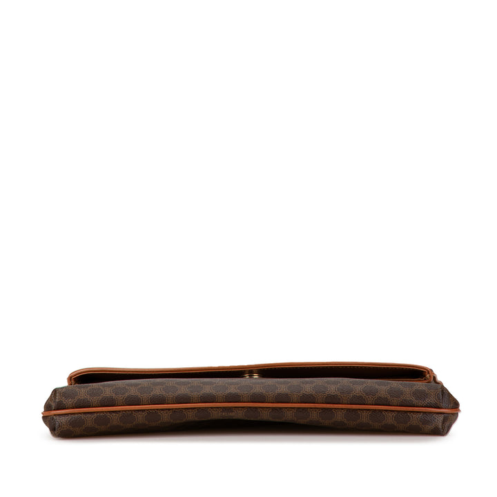 Macadam Coated Canvas Clutch Brown - Gaby Paris