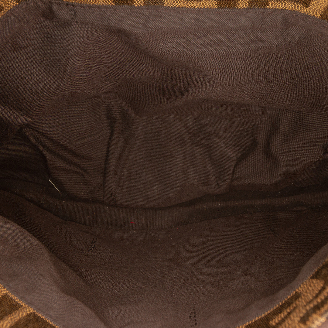 Fendi Zucca Mia Cabas chaîne Petit Marron