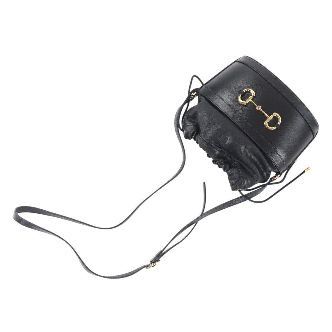 Horsebit 1955 Sac seau Cuir de veau Noir