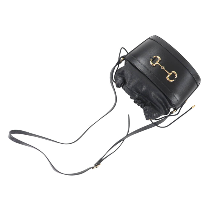 Horsebit 1955 Sac seau Cuir de veau Noir