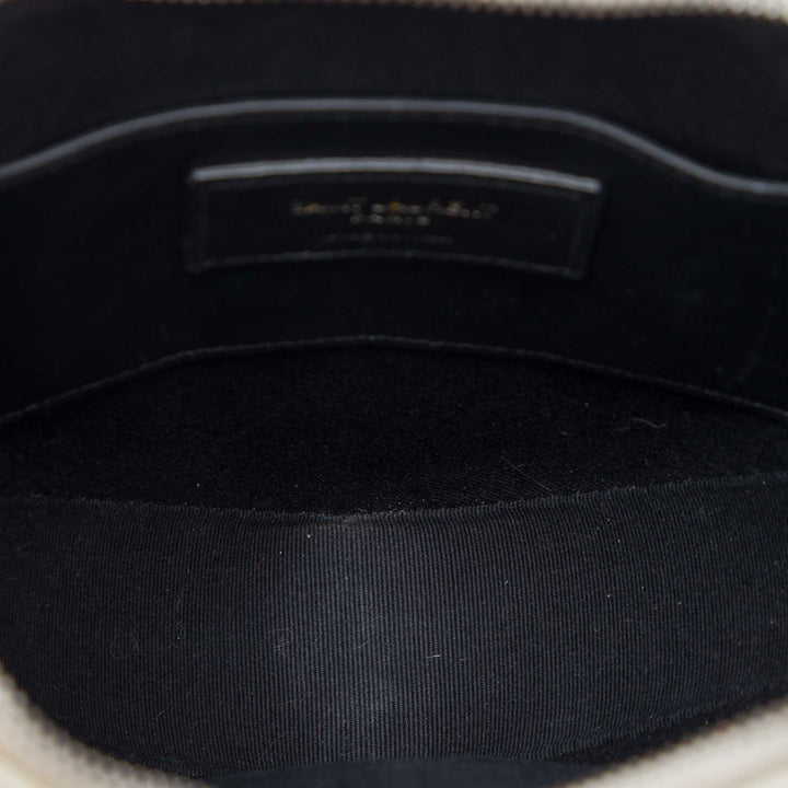 Saint Laurent Sac Coeur Heart Pompon Sac Cuir de veau lisse