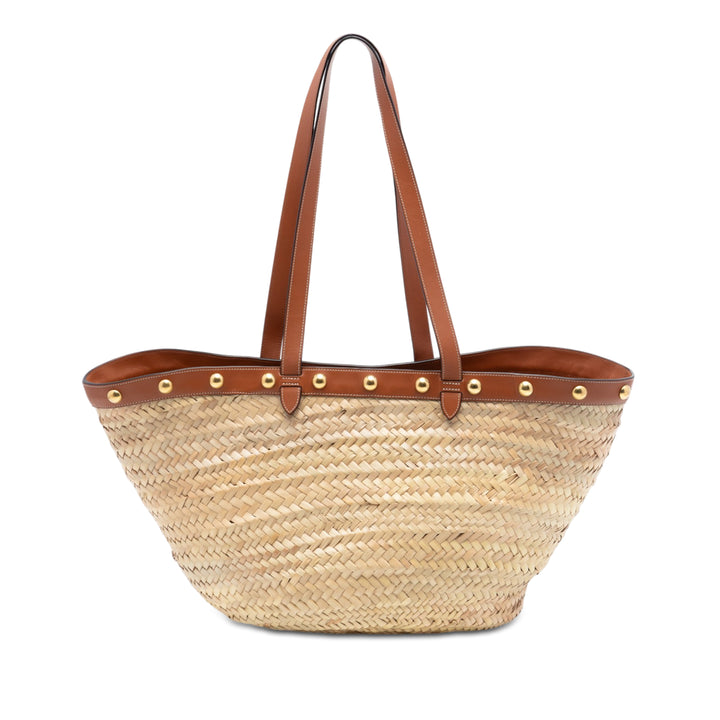Celine Large Raffia Classic clouté Panier Cabas