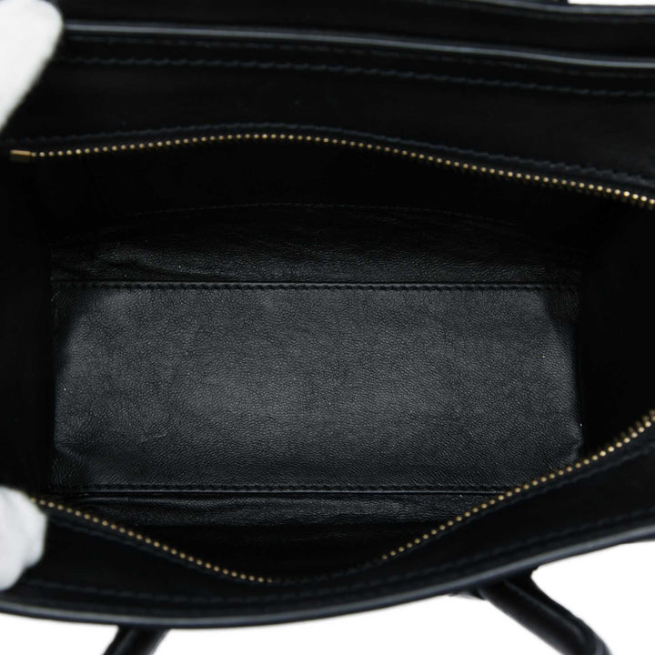 Celine Cabas Bicolore et Luggage Nano Blanc – vue 4 – GABY PARIS