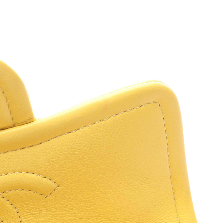 Matelassé Sweet à rabat Mini Cuir caviar Jaune