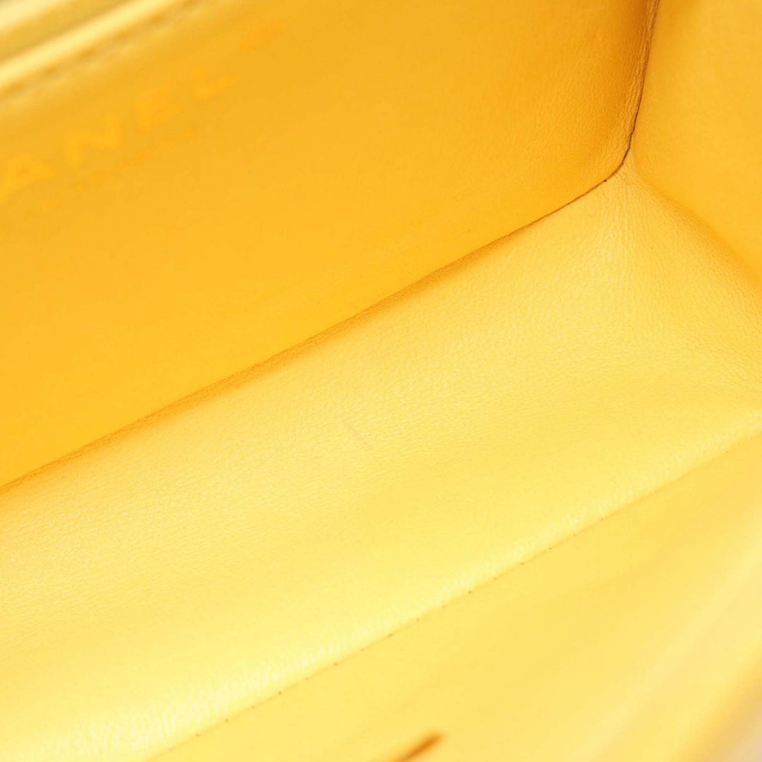 Matelassé Sweet à rabat Mini Cuir caviar Jaune