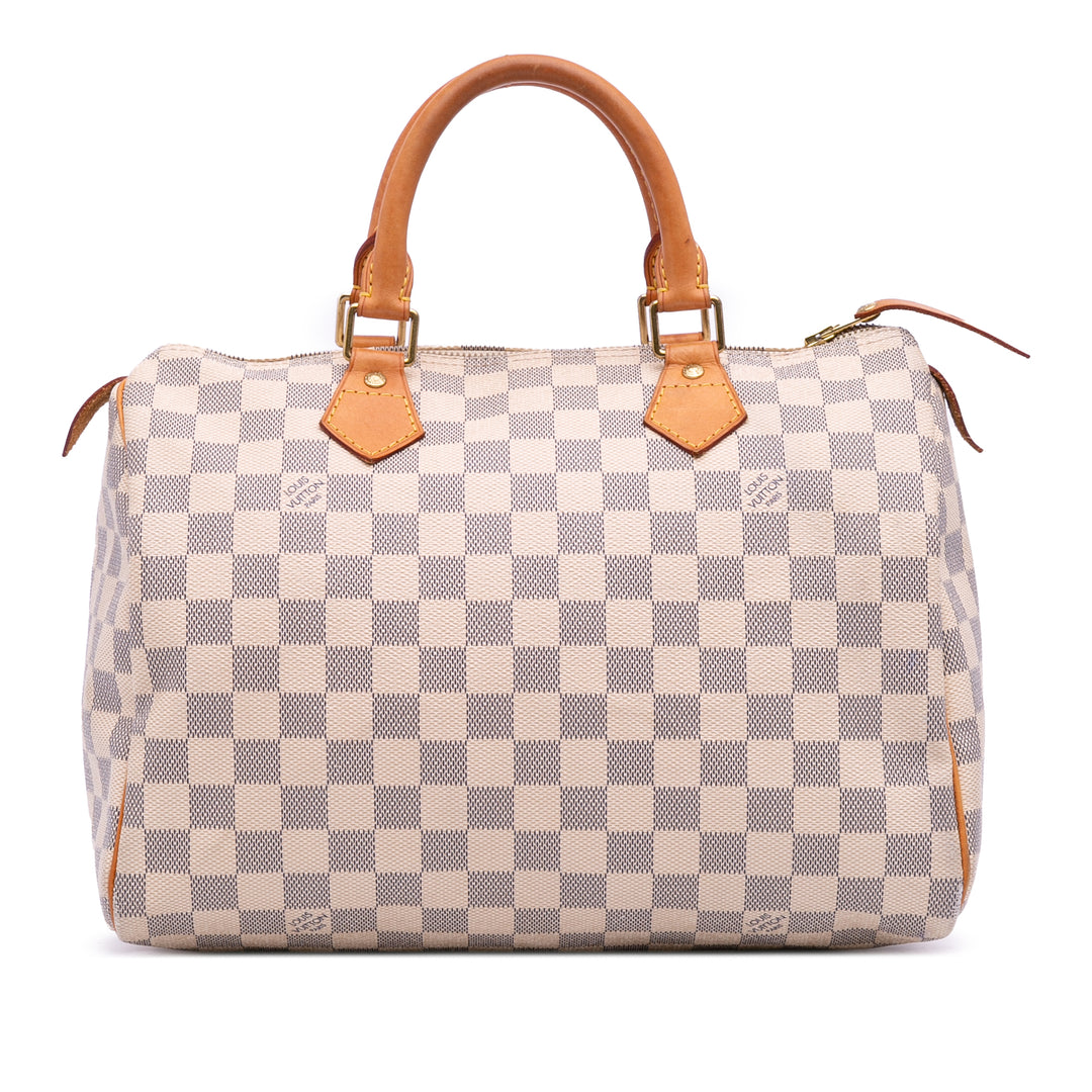 Damier Azur Speedy 30 White - Gaby Paris