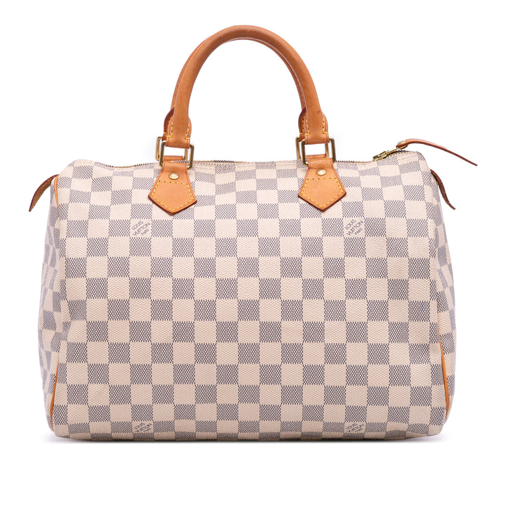 Damier Azur Speedy 30 White - Gaby Paris