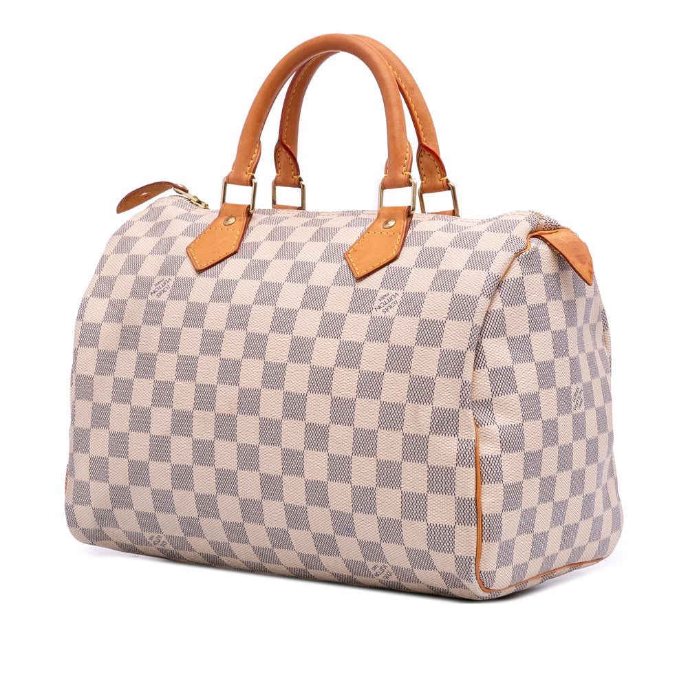 Damier Azur Speedy 30 White - Gaby Paris