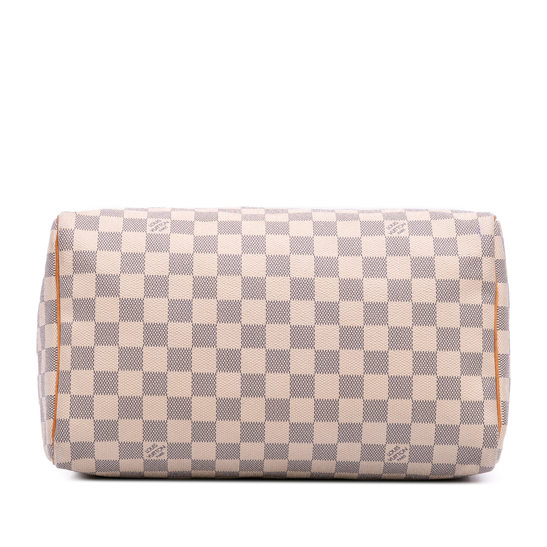 Damier Azur Speedy 30 White - Gaby Paris