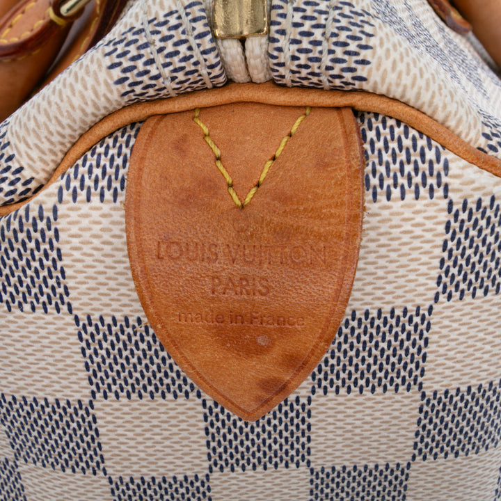 Damier Azur Speedy 30 White - Gaby Paris
