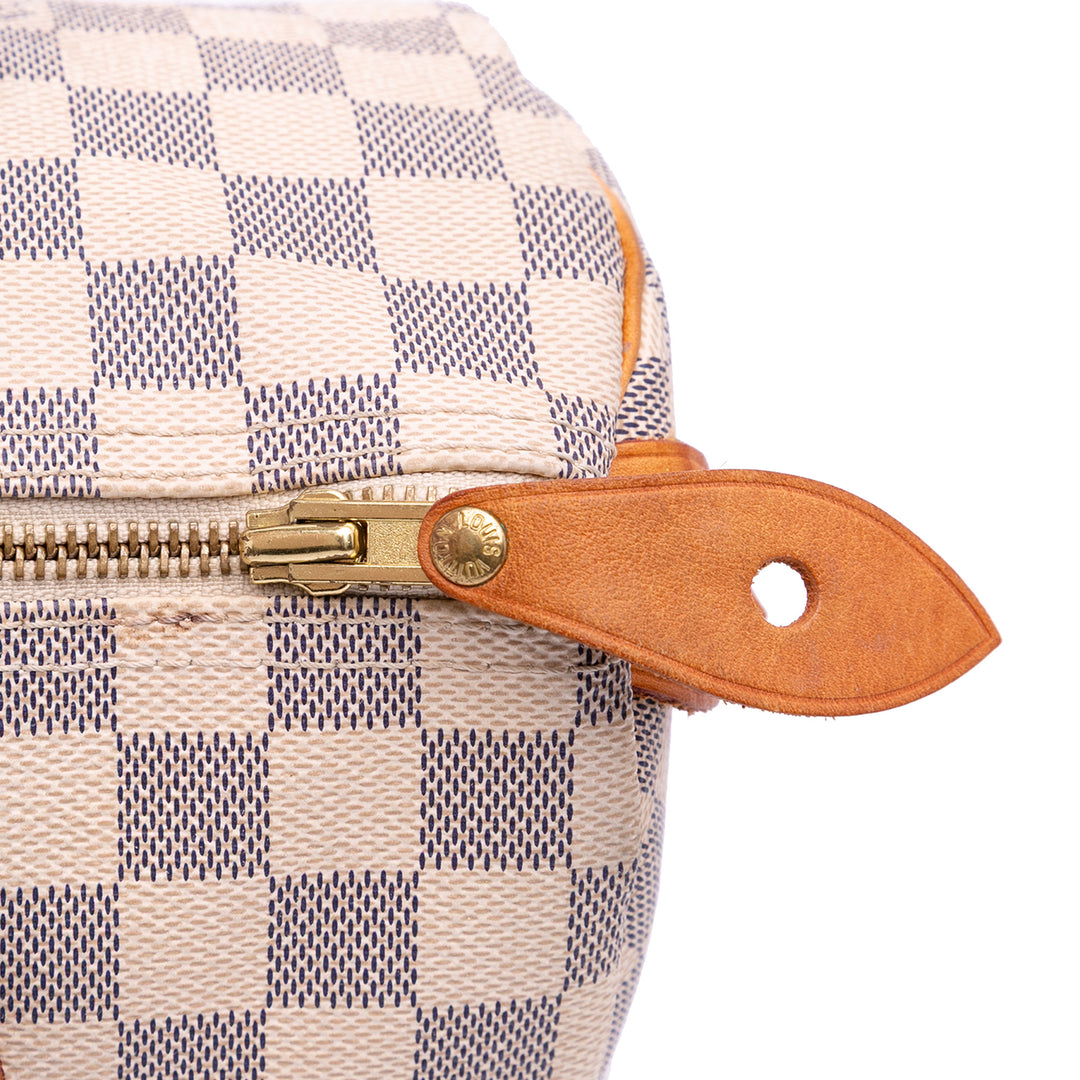 Damier Azur Speedy 30 White - Gaby Paris