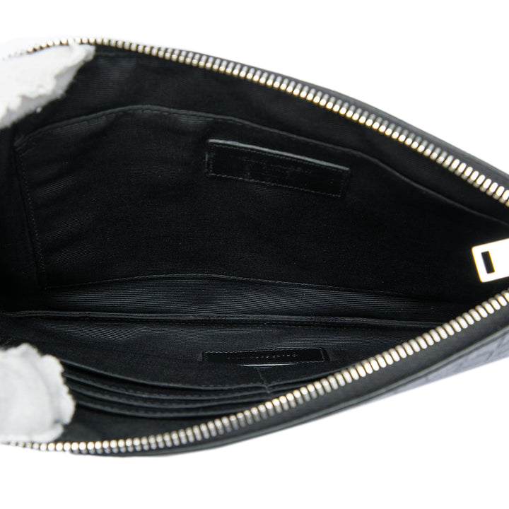 Saint Laurent Croc embossé Pochette Noir – vue 4 – GABY PARIS